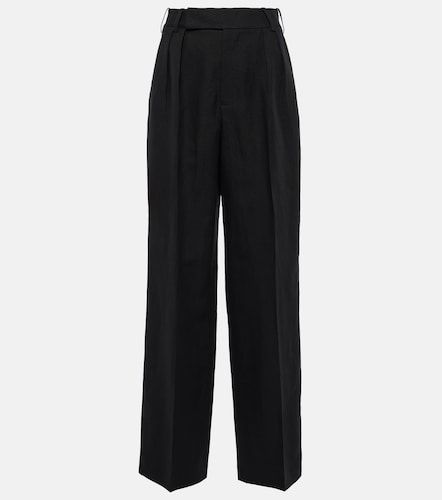 Pantaloni a gamba larga in lino e cotone - 7 For All Mankind - Modalova