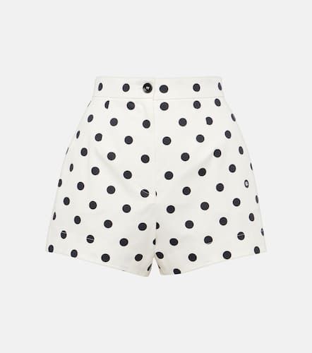 Polka-dot high-rise cotton-blend shorts - Dolce&Gabbana - Modalova