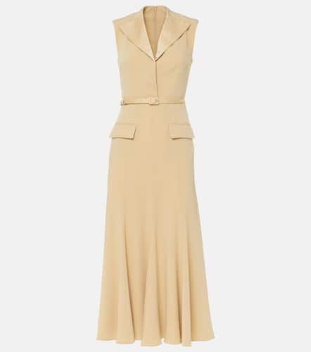 Belted crÃªpe satin midi dress - Roland Mouret - Modalova