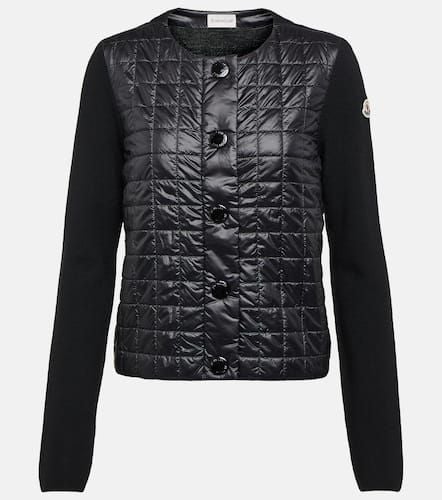 Moncler Down-paneled wool cardigan - Moncler - Modalova