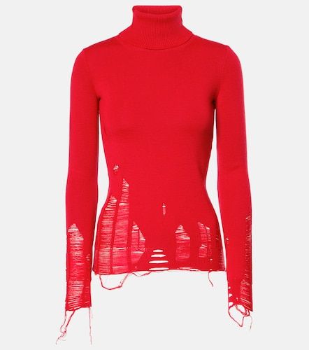 Distressed Rollkragenpullover aus Wollgemisch - MM6 Maison Margiela - Modalova
