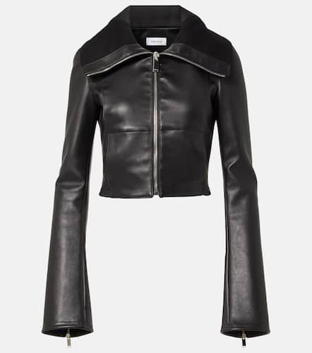 Cropped leather jacket - Alexander McQueen - Modalova