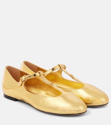 ChloÃ© Marcie metallic leather Mary Jane flats - Chloe - Modalova