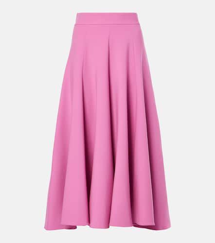 High-rise wool-blend midi skirt - Oscar de la Renta - Modalova