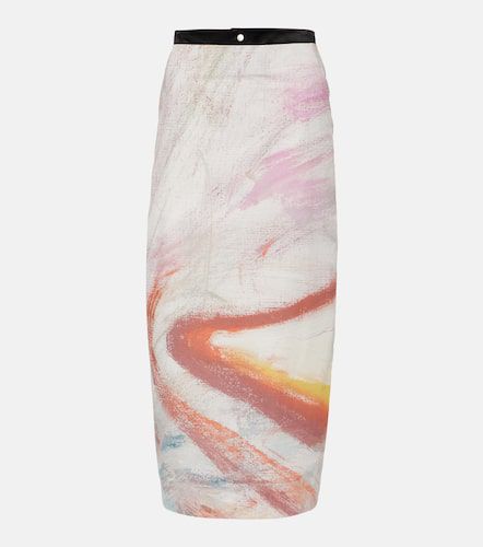 Printed cotton-blend midi skirt - Jacques Wei - Modalova
