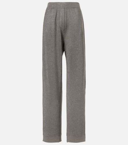 Pantaloni a gamba larga in lamé - Brunello Cucinelli - Modalova
