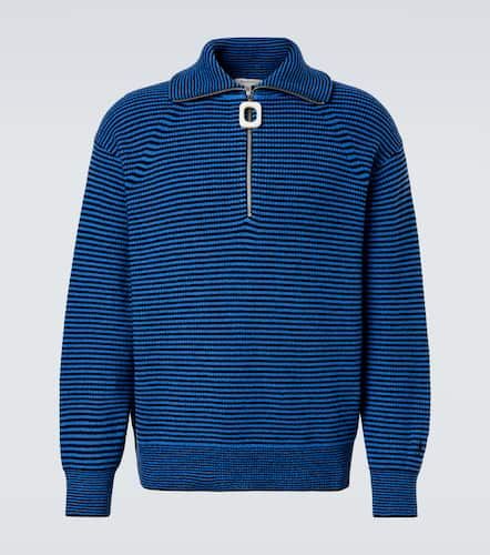 Striped half-zip sweater - JW Anderson - Modalova
