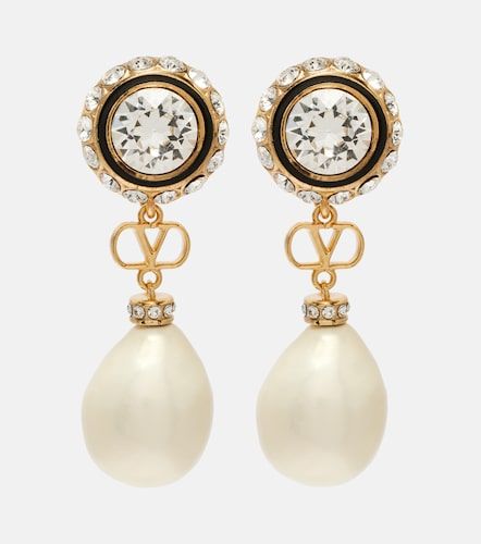 VLogo embellished drop earrings - Valentino Garavani - Modalova