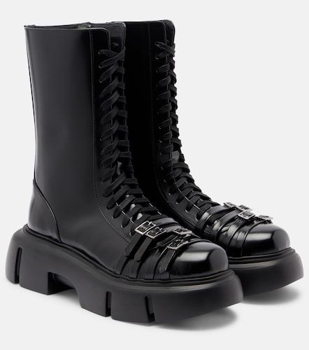 Platform leather combat boots - Simone Rocha - Modalova