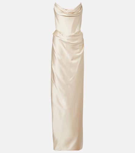 Galaxy draped crÃªpe satin bustier gown - Vivienne Westwood - Modalova