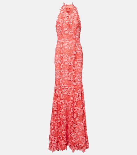 Floral-appliquÃ© halterneck gown - Monique Lhuillier - Modalova