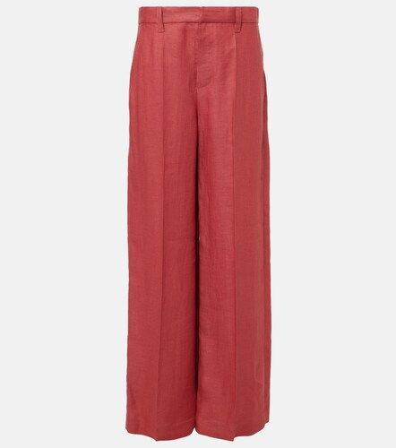 Pantaloni a gamba larga in canapa e lino - Brunello Cucinelli - Modalova