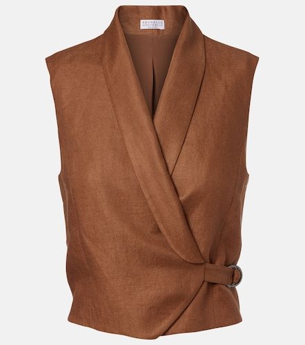 Chaleco de lino con cuentas Monili - Brunello Cucinelli - Modalova