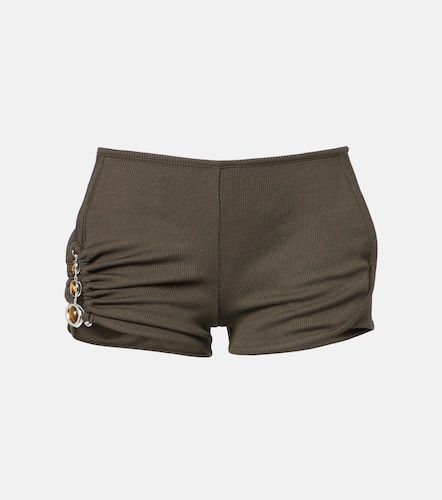 Droplet Crystal embellished ruched shorts - Christopher Esber - Modalova