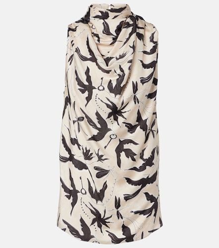 Top Sleary de seda estampado drapeado - Altuzarra - Modalova
