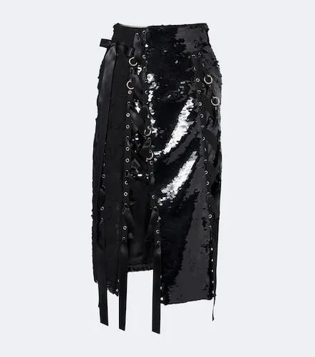 Patchwork sequined lace midi skirt - Simone Rocha - Modalova