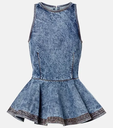 Alaïa Top in denim - Alaia - Modalova