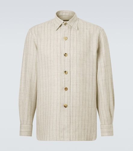 Camicia in lino e lana a righe - Rubinacci - Modalova