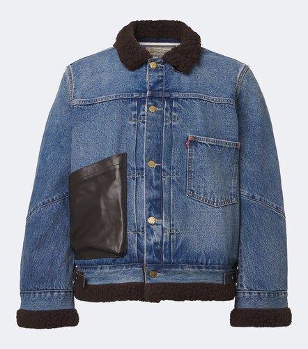 Sacai Giacca di jeans con pelle - Sacai - Modalova