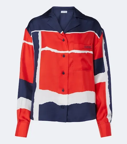 Camisa de sarga de seda estampada - Loewe - Modalova
