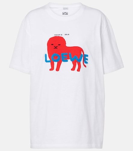 Camiseta de jersey de algodón con logo - Loewe - Modalova
