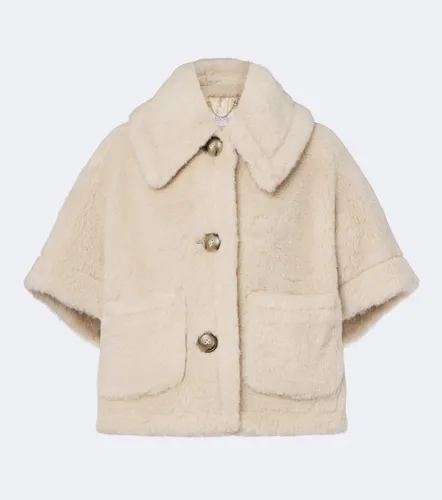 Alpaca, wool, and silk teddy cape - Max Mara - Modalova
