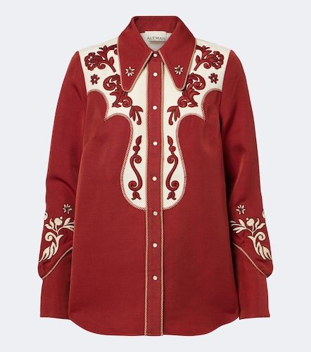 Duke embroidered wool-blend shirt - Alemais - Modalova