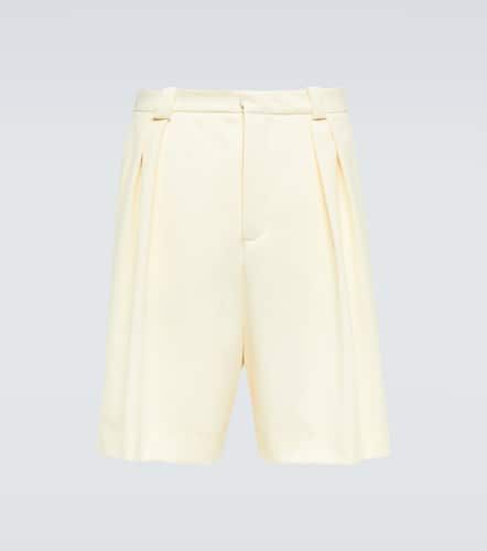 Pleated high-rise wide-leg wool shorts - King & Tuckfield - Modalova