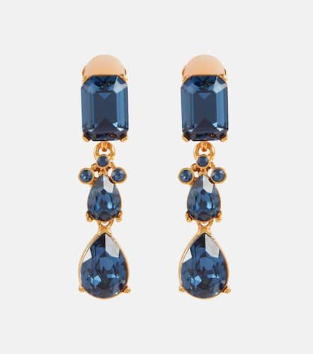 Embellished clip-on drop earrings - Oscar de la Renta - Modalova