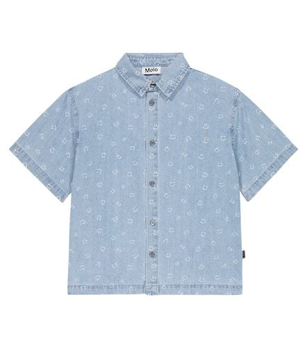 Molo Printed denim bowling shirt - Molo - Modalova