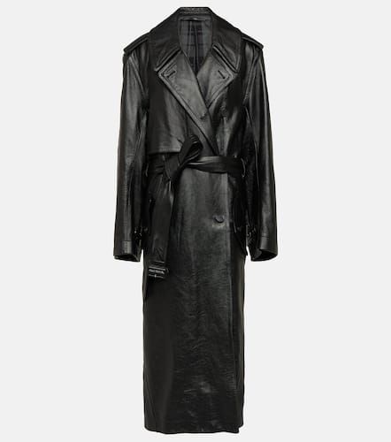 Trench-coat Cocoon en cuir - Balenciaga - Modalova