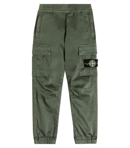 Compass cotton cargo pants - Stone Island Junior - Modalova