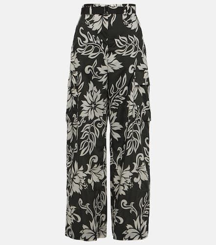 High-rise floral wide-leg pants - Sacai - Modalova