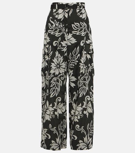 Pantalones anchos de tiro alto florales - Sacai - Modalova