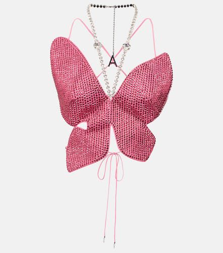 Butterfly embellished wool-blend top - Area - Modalova