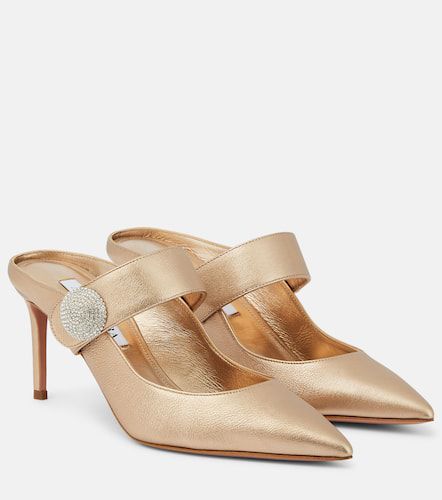 Crystal Macaron 75 embellished mules - Aquazzura - Modalova