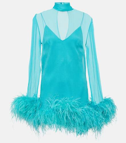 Feather-trimmed minidress - Taller Marmo - Modalova