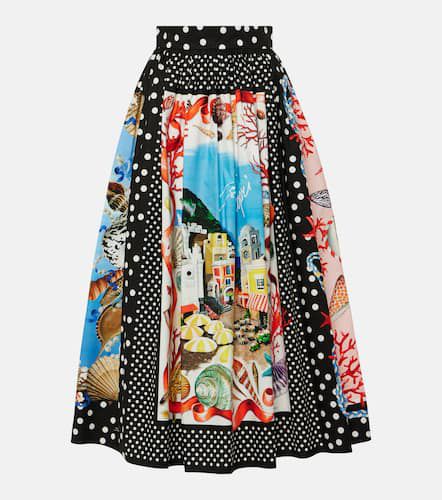 Capri printed cotton midi skirt - Dolce&Gabbana - Modalova