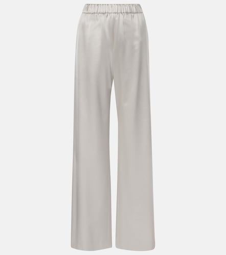 Pantalones anchos de satén de seda - Valentino - Modalova