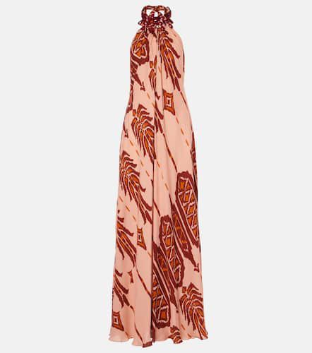 Printed halterneck silk gown - Johanna Ortiz - Modalova