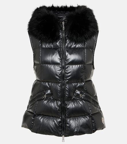 Anse shearling-trimmed down vest - Moncler - Modalova