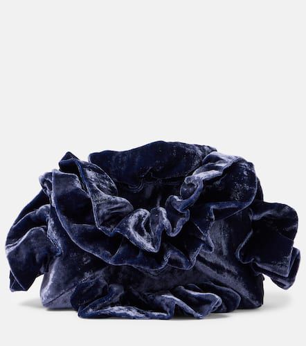 Small ruffled velvet crossbody bag - Dries Van Noten - Modalova