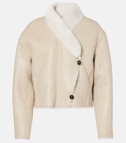 Eriana shearling-trimmed leather jacket - Isabel Marant - Modalova