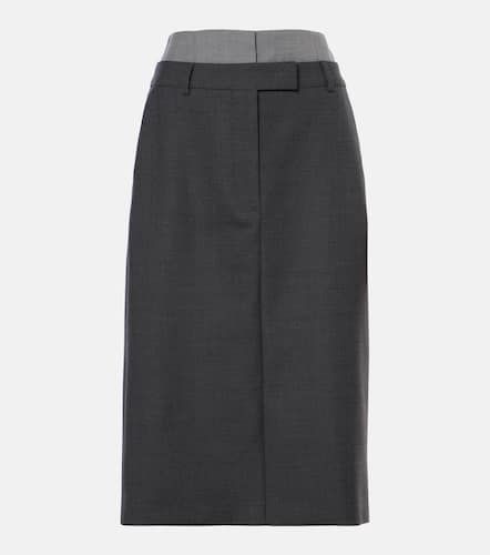 Alceste layered wool midi skirt - Sportmax - Modalova