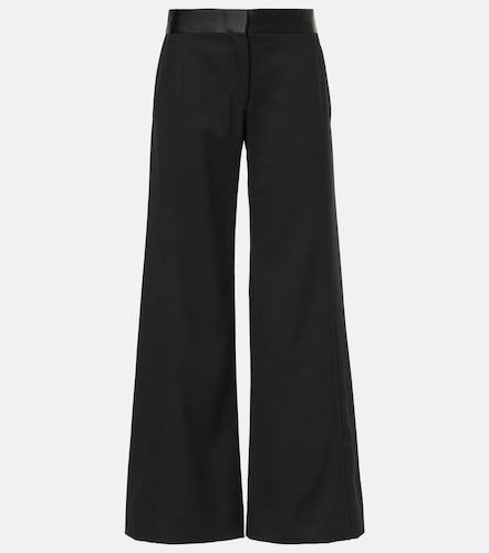 Side Panel wool-blend wide-leg pants - Victoria Beckham - Modalova