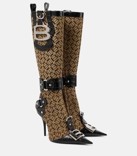 Essex leather-trimmed knee-high boots - Balenciaga - Modalova