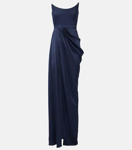 Draped satin bustier gown - Alex Perry - Modalova