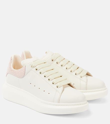 Oversized leather sneakers - Alexander McQueen - Modalova