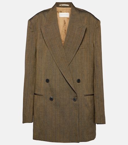 Blazer doppiopetto in misto cotone - Dries Van Noten - Modalova