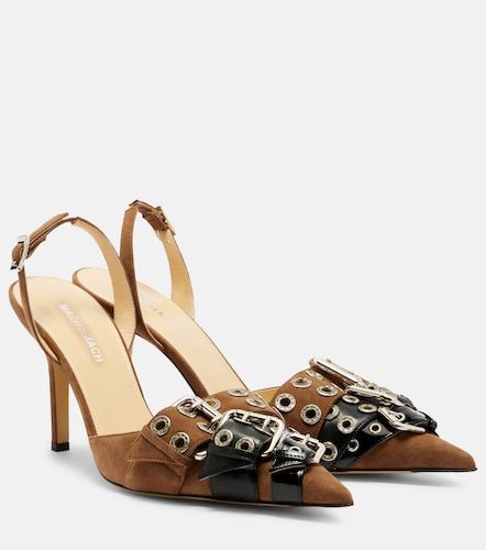 Buckle Belt 95 suede slingback pumps - Mach & Mach - Modalova